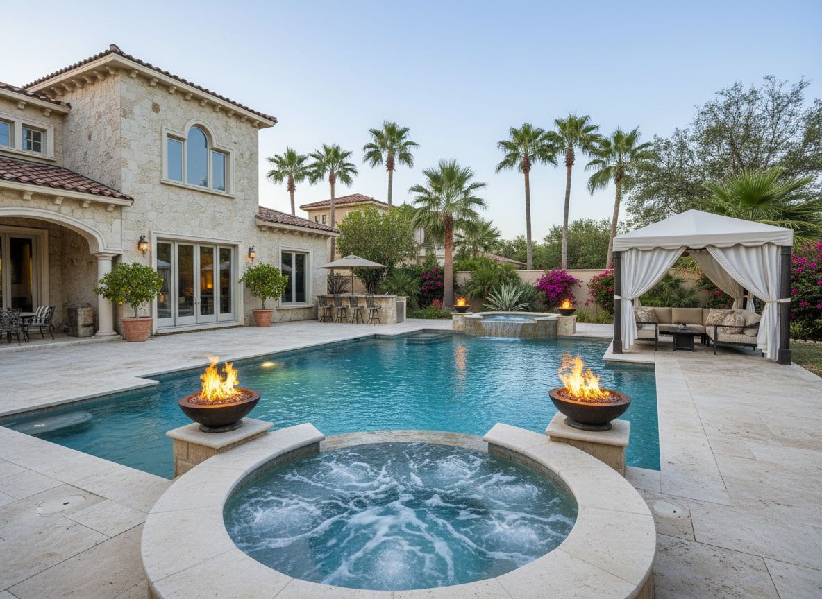 After: modern poolscape